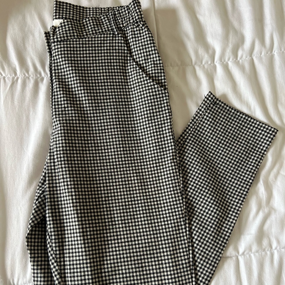 Mod Ref Plaid Black And White Pants